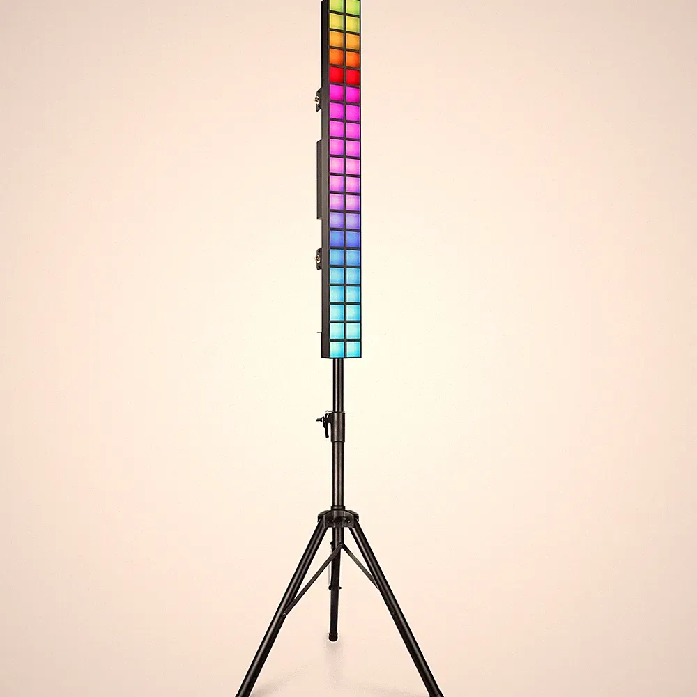 100W Stage Pixel Lights with Stand: 40LEDs Dual-Row RGB DJ Light Bar with Adj...