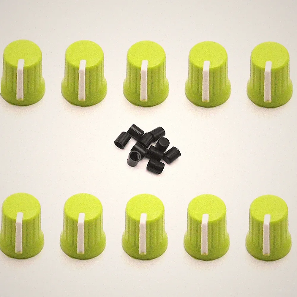 10PCS Rotary Control Traktor Knob For Rane Mixer 61 62 64 68 TTM 56 57 (Green2)