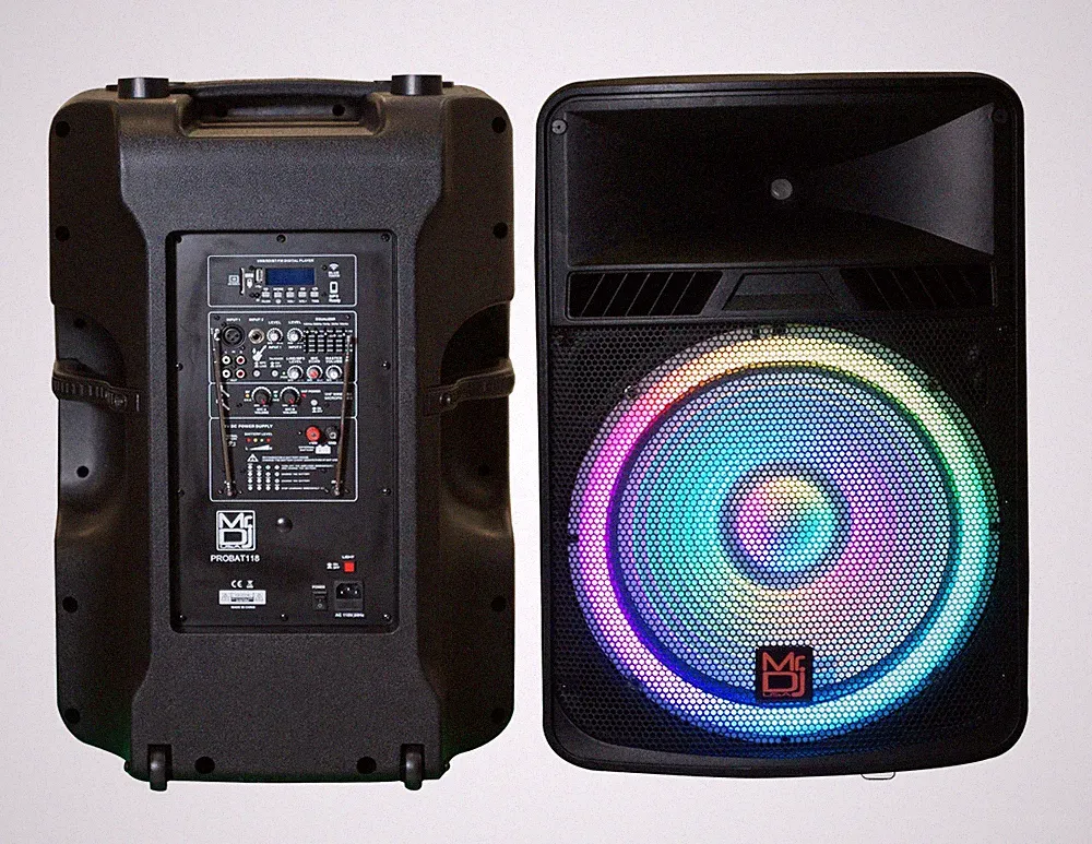 18" PA DJ 4000W Power Active Speaker Battery/Bluetooth/Amplifier/SD/USB/FM