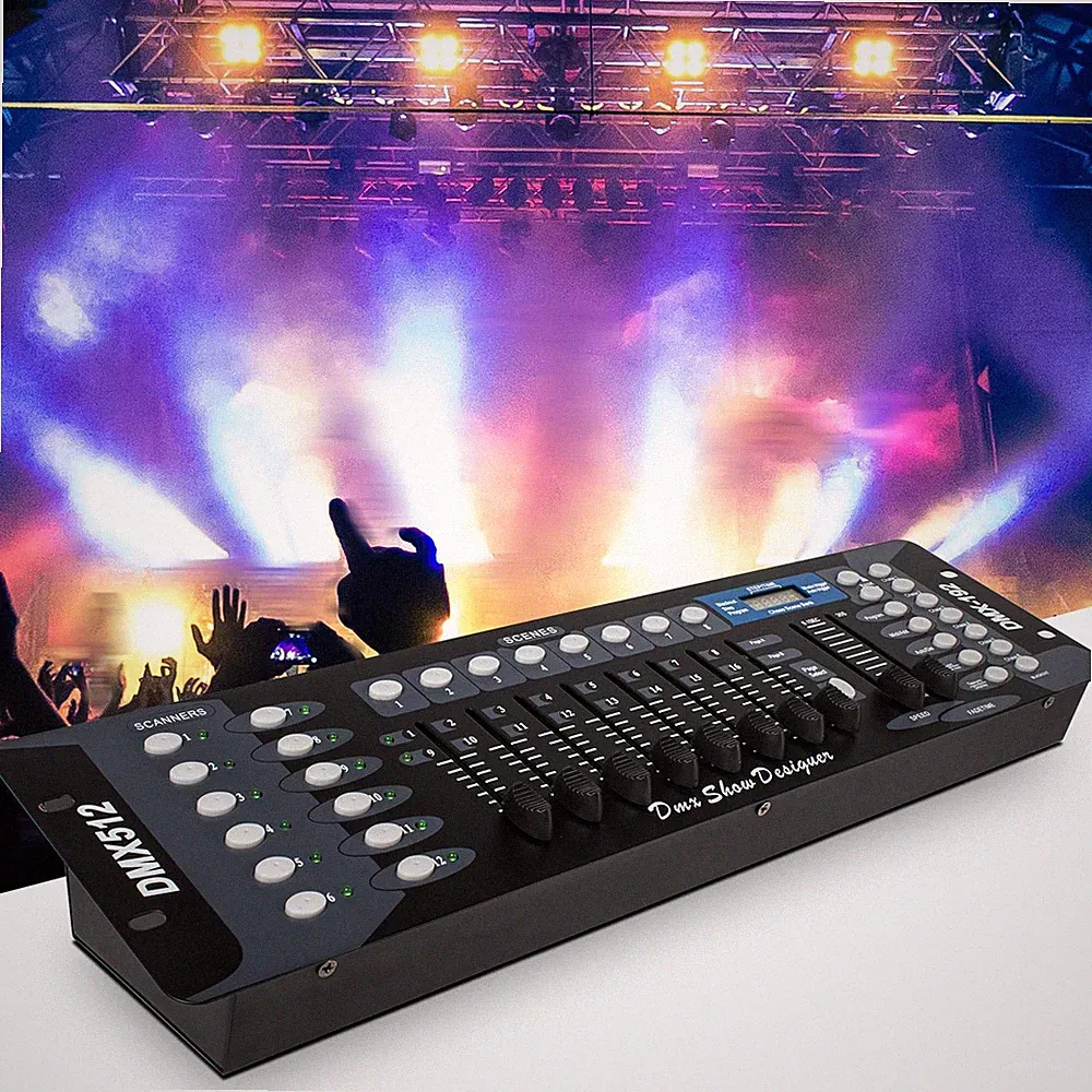 192 Channel DMX Controller for DJ Lights, Stage Light Console with LCD Displa...