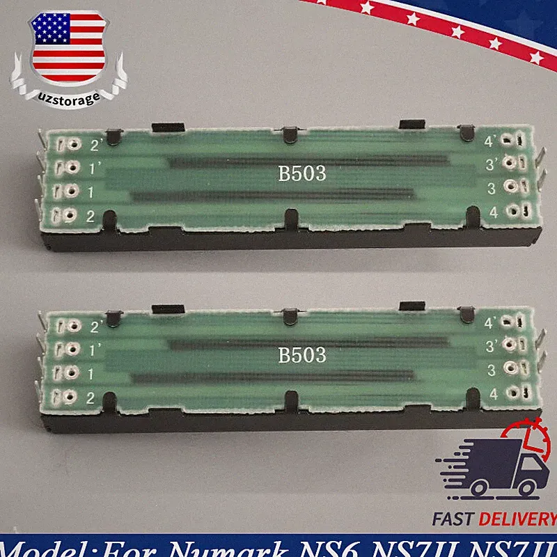 2* Channel Fader For Numark NS7 NS7II NS7III NV NV II 4TRAK DJ Mixer Controller
