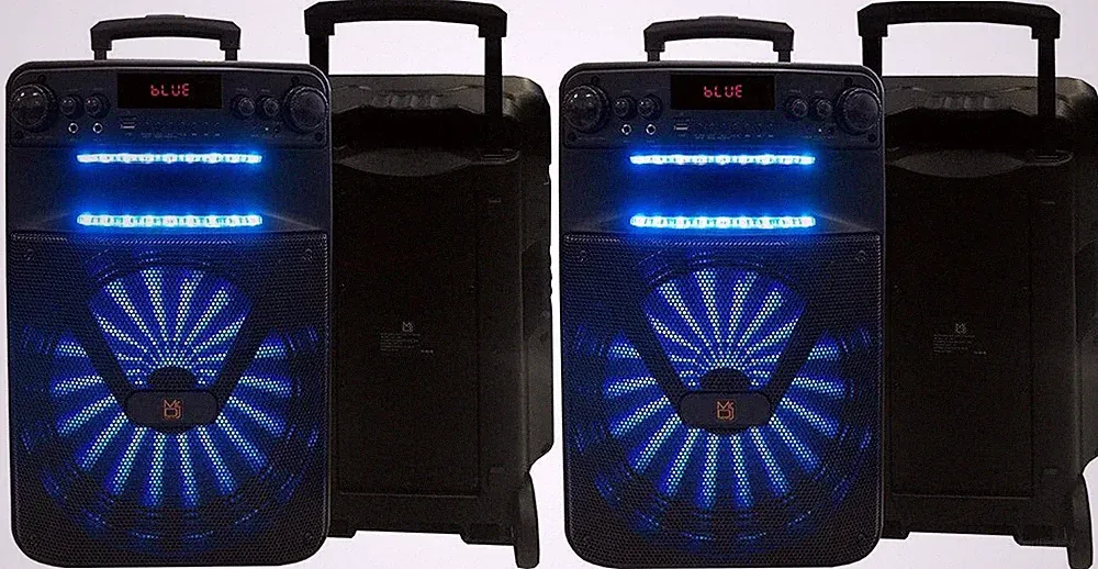 2 MR DJ ACE 15" Portable Speaker with Bluetooth/Rechargeable Battery