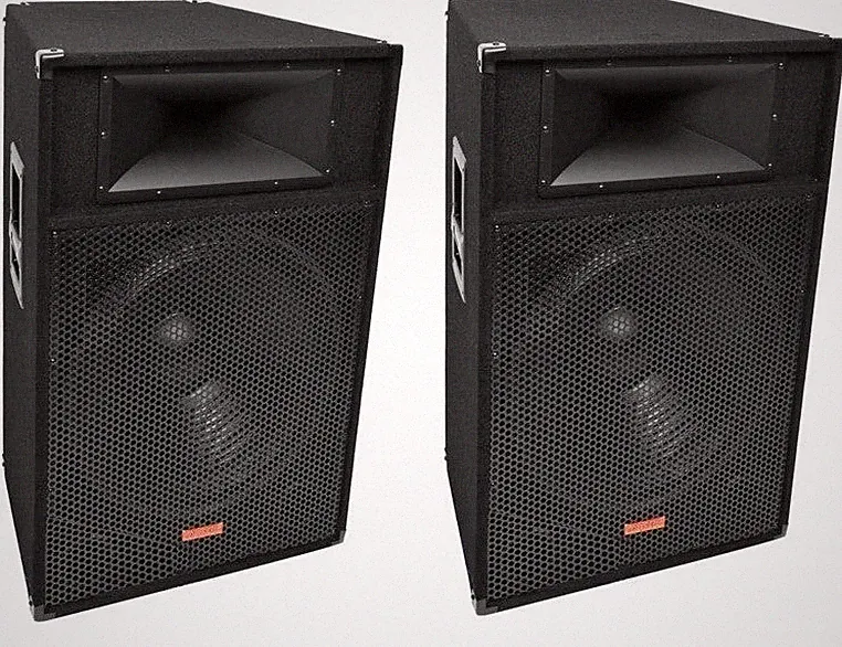 2 Mr Dj Patron PSS-1700 Pro Audio Single 15" Passive 2-Way DJ/PA Loudspeaker