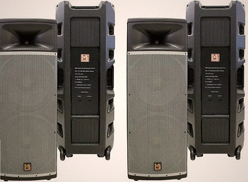 2 MR DJ PRO215S Professional PRO PA DJ Dual 15" 3-Way Full-Range Passive DJ PA