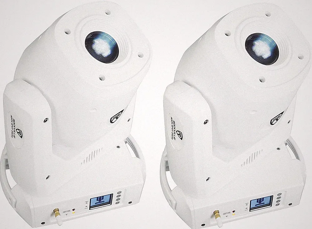 2 Rockville ROCK SPOT 260W WHITE DJ Moving Head LightsWireless DMX+Prism+Gobos