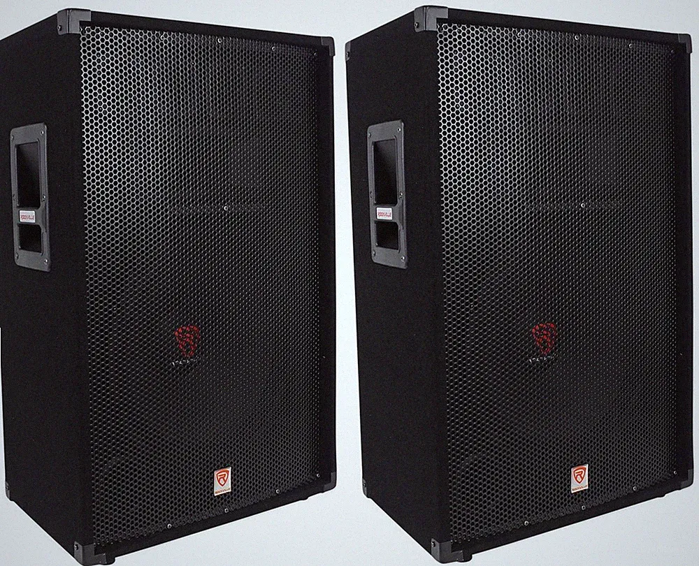 (2) Rockville RSG15 15” 3-Way 1500 Watt 8-Ohm Passive DJ/Pro Audio PA Speaker