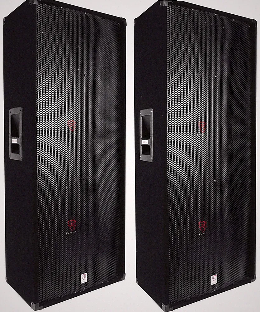 (2) Rockville RSG15.28 Dual 15” 3000 Watt 3-Way 8-Ohm Passive DJ / PA Speaker