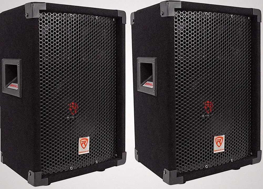 (2) Rockville RSG8 8” 300 Watt 2-Way 8-Ohm Passive DJ/Pro PA Speaker