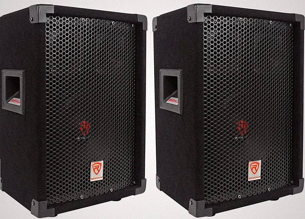 (2) Rockville RSG8 8” 300 Watt 2-Way 8-Ohm Passive DJ/Pro PA Speaker