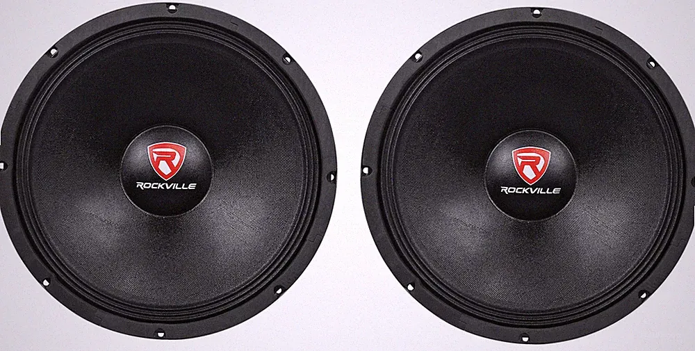 (2) Rockville RVW1500P8 3000w 15" Raw DJ Subwoofers 8 Ohm Subs 70OZ Magnet