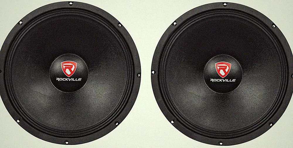 (2) Rockville RVW1500P8 3000w 15" Raw DJ Subwoofers 8 Ohm Subs 70OZ Magnet