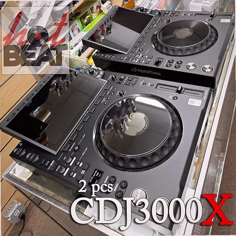 2 x AlphaTheta CDJ-3000X High-Resolution Professional DJ Players *STORE Display*