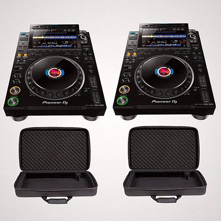 2 x Pioneer DJ CDJ-3000 Pro-DJ Multiplayer + 2 x Headliner Pro-Fit Case