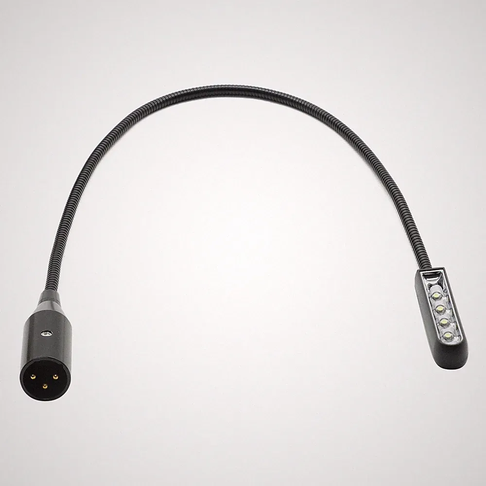 22 Inch XLR 3Pin DJ LED Light Studio Gooseneck Lamp for Stage DJ Mixer Console