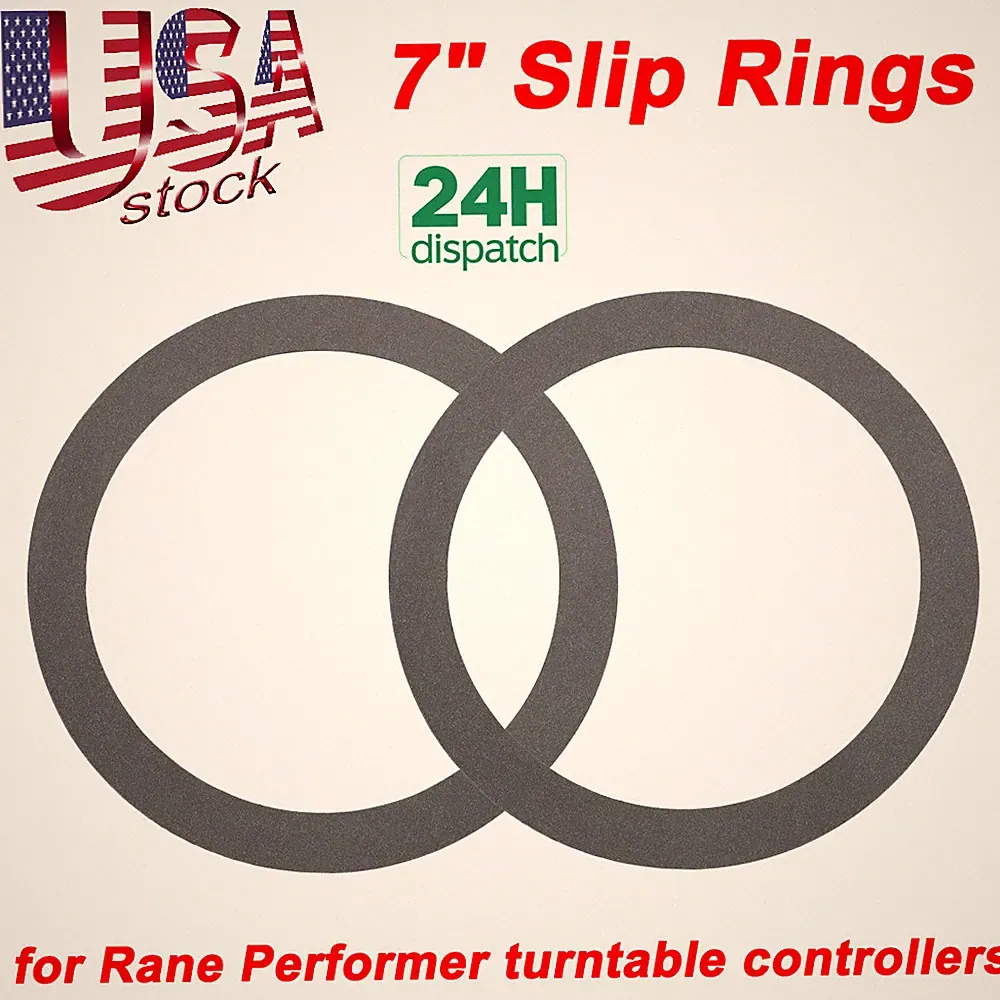 2X Slip Rings 7" For The Rane Performer Controller Scratch Dj Slipmats Turntab