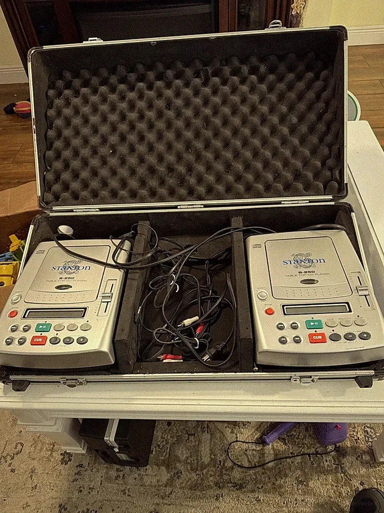 2X Stanton S-250 Tabletop Pitch Control CD Player DJ Equipment