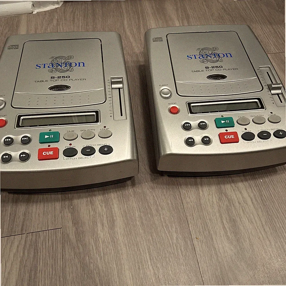 2X Stanton S-250 Tabletop Pitch Control CD Player DJ Equipment