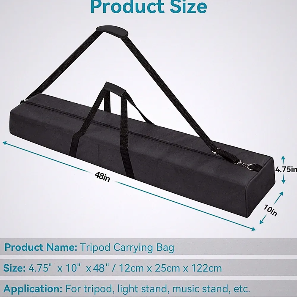 48" Tripod Carrying Bag for Speaker Stands - Black