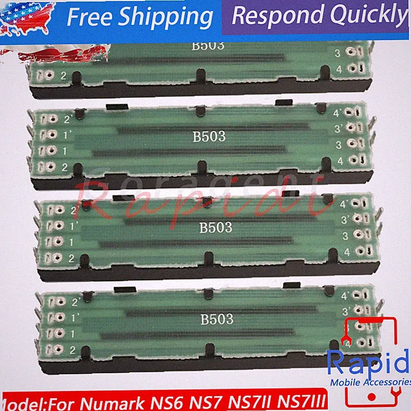 4PCS Channel Fader For Numark NS6 NS7 NS7II NS7III NV NV II 4TRAK DJ Controller