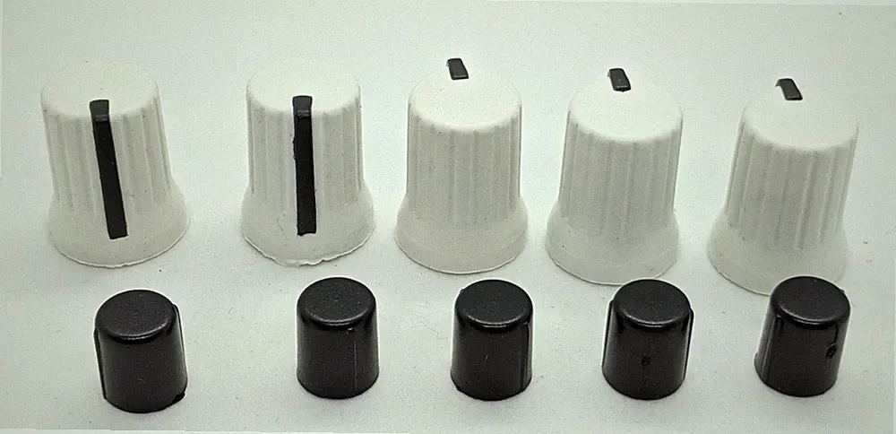 5 White Knobs for Rane & Pioneer XDJ-RX R1 RZ AERO DJM-T1 S9 DJ Controller Part