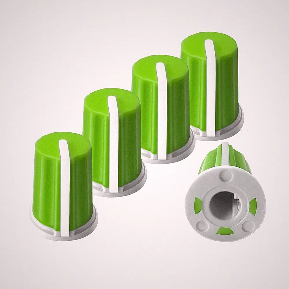 5pcs Knob EQ Fader Cap for Pioneer Numark Rane AKAI DJ Controller Mixer (GREEN)