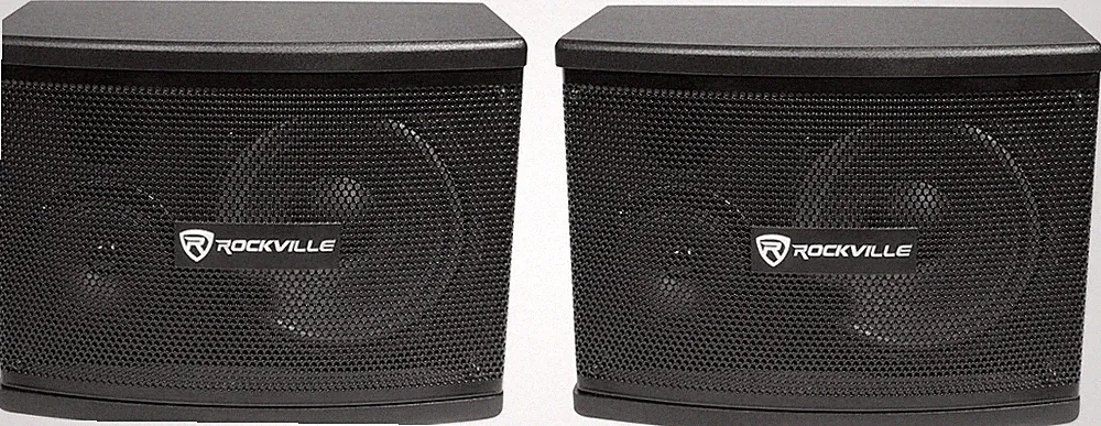 6.5" 2-Way Karaoke Speakers Pair with Wall Brackets MDF Home Audio DJ