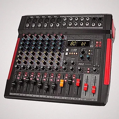 8-Channel Wireless BT Streaming Audio Mixer w/ Recording Interface