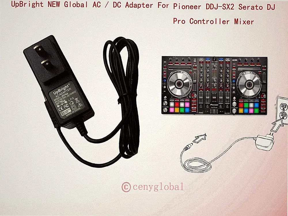 AC Adapter For Pioneer DDJ-SX DDJ-SX2 DDJ-SX3 DDJ-RX Serato Mixer Power Supply