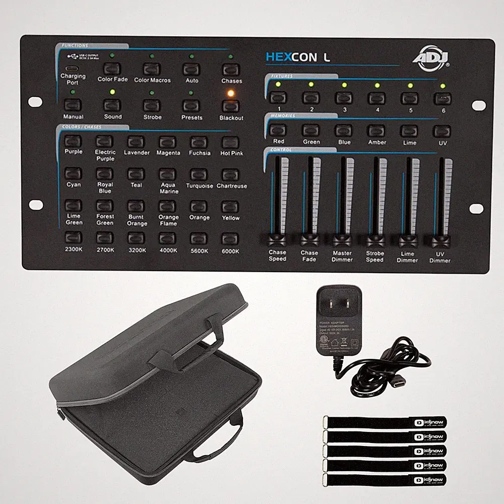 ADJ Hexcon L 36-Channel DMX Controller for LED Fixtures with Case idjnow