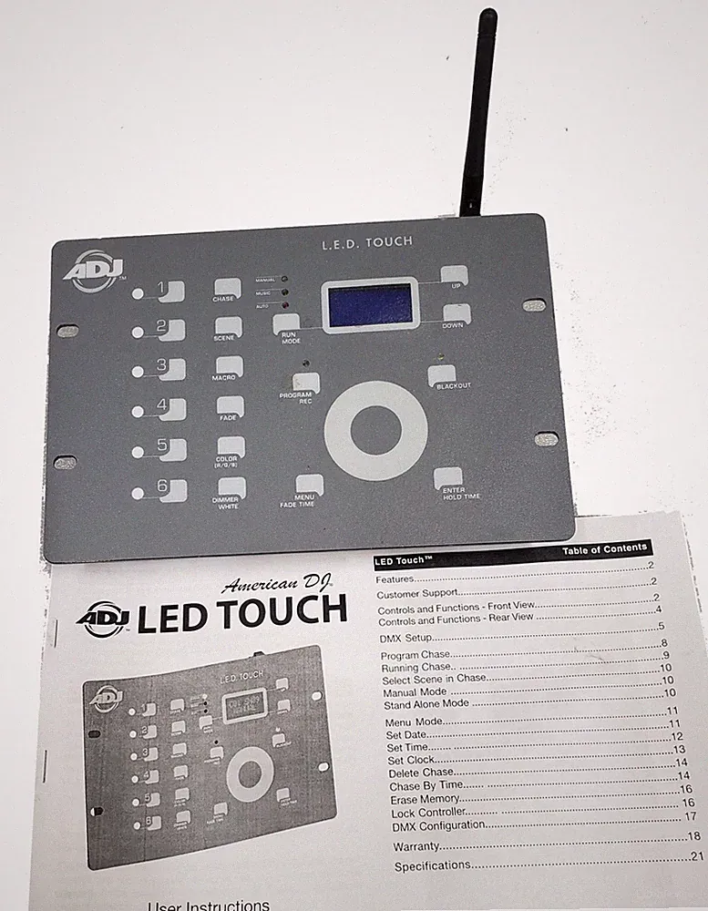 ADJ LED TOUCH DMX Controller with 2.4 wireless Battery Powered