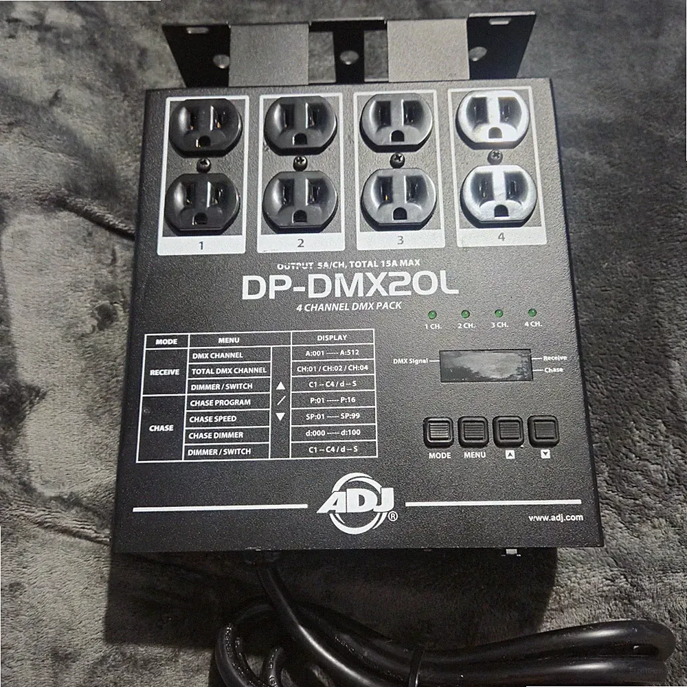 ADJ Products DP- DMX20L 4-Channel Universal DMX Dimmer/Switch Pack Compact . $75
