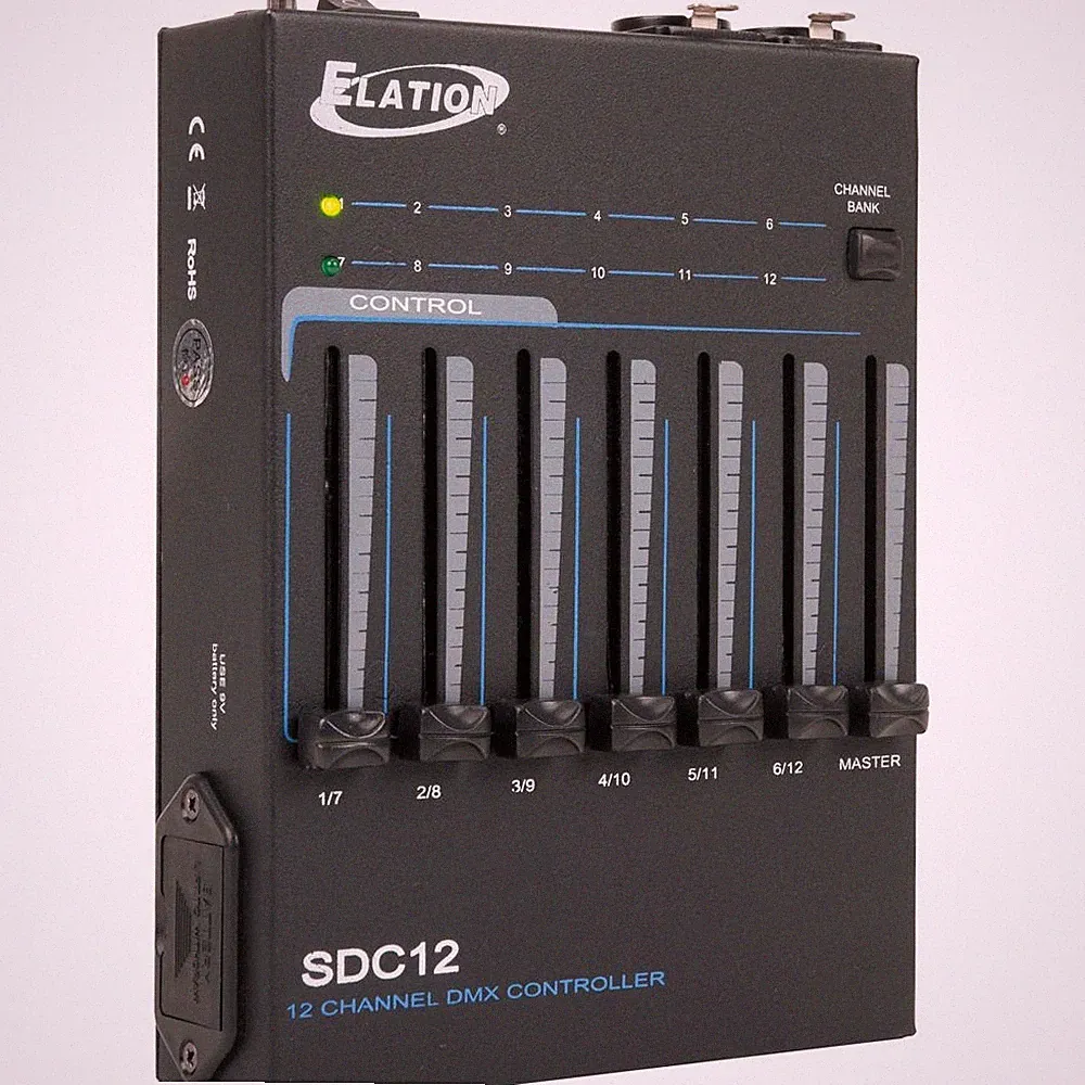 Adj Sdc12 12 Channel Dmx Controller Portable Lightweight Lighting Control Con...