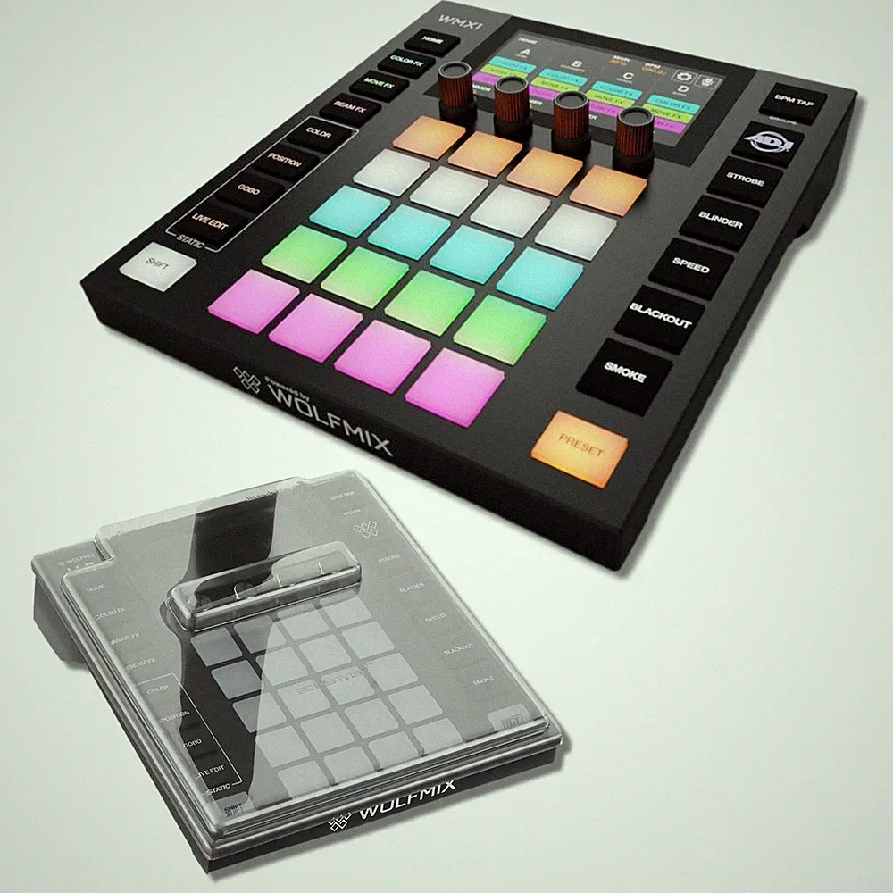 ADJ WMX1 MK2 Lighting Control System with Decksaver Wolfmix Cover