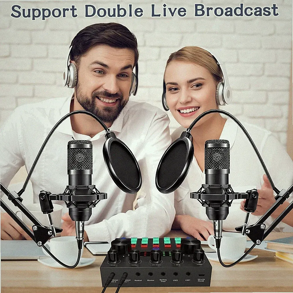 All-In-One DJ Mixer with Cardioid Mic for Gamers