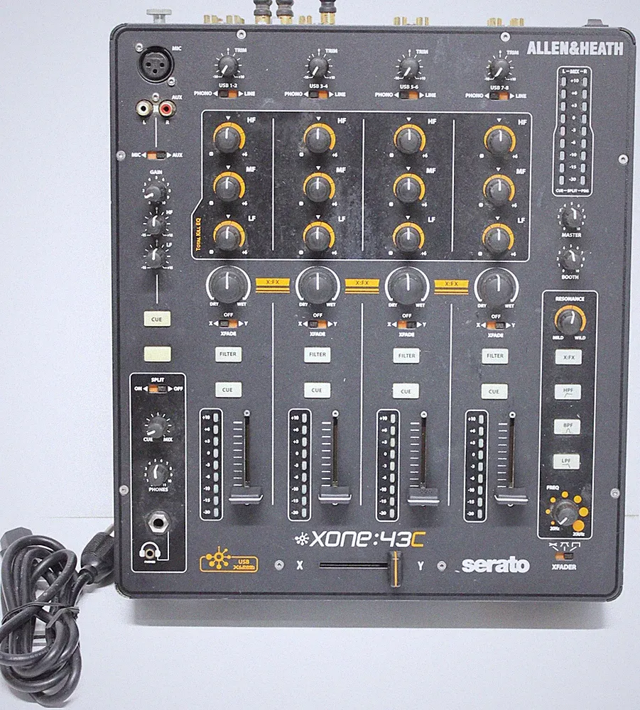 Allen & Heath XONE:43C 4+1 Channel DJ Mixer with USB Soundcard Serato W Filter