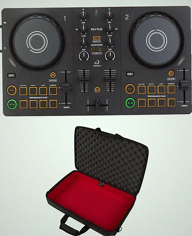 AlphaTheta DDJ-FLX2 2-deck DJ Controller with Soft Case