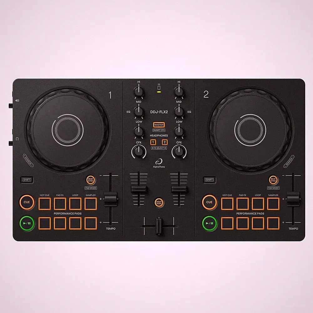 AlphaTheta: DDJ-FLX2 Compact 2-Channel DJ Controller (Open Box Special)
