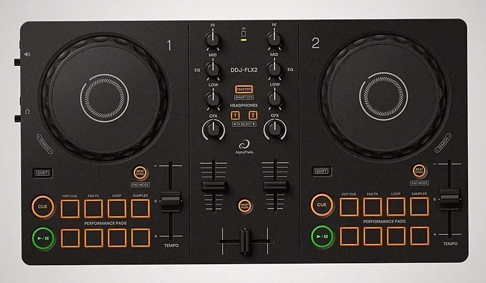 AlphaTheta DDJ-FLX2 DJ Controller Compact 2-Channel DJ Controller