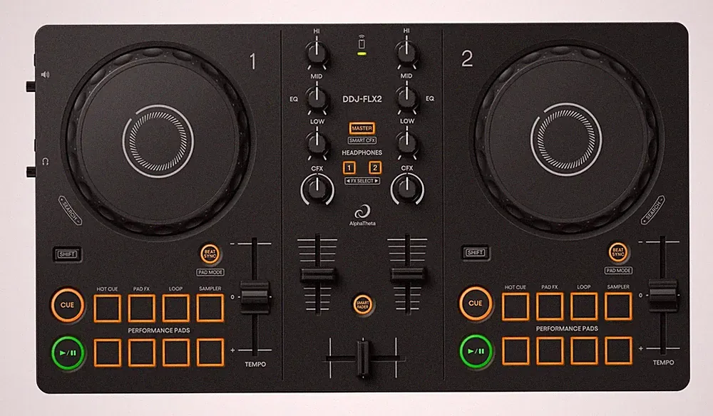 AlphaTheta DDJ-FLX2 DJ Controller Compact 2-Channel DJ Controller