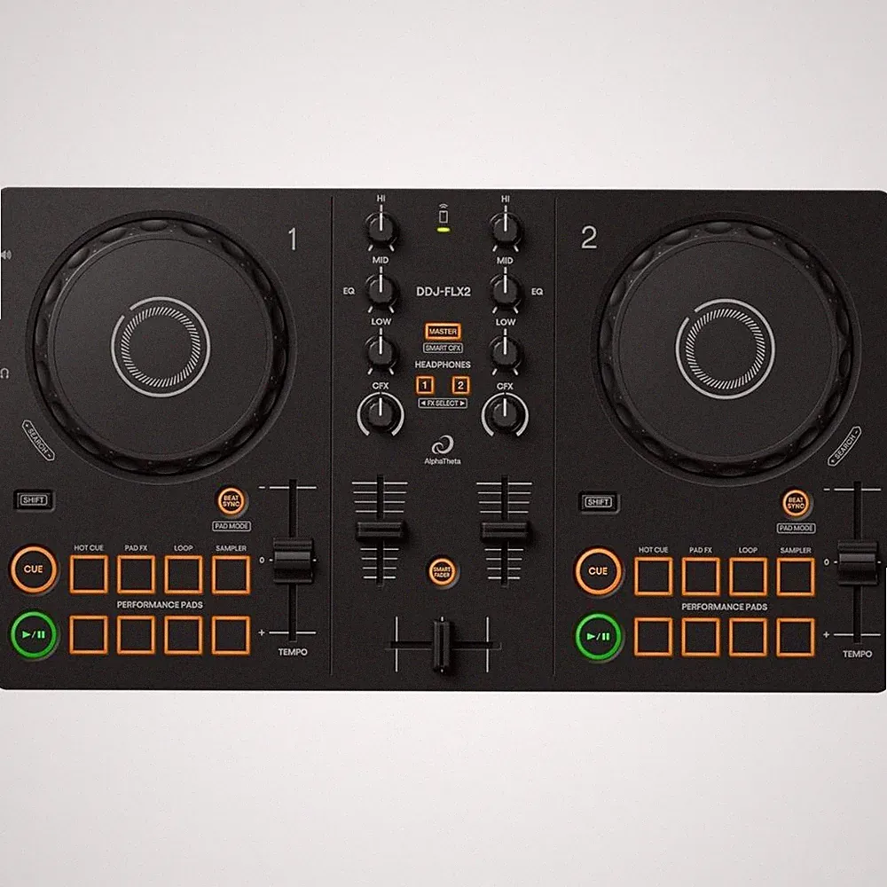 AlphaTheta DDJ-FLX2 DJ Controller for rekordbox, Serato DJ Lite, and djay