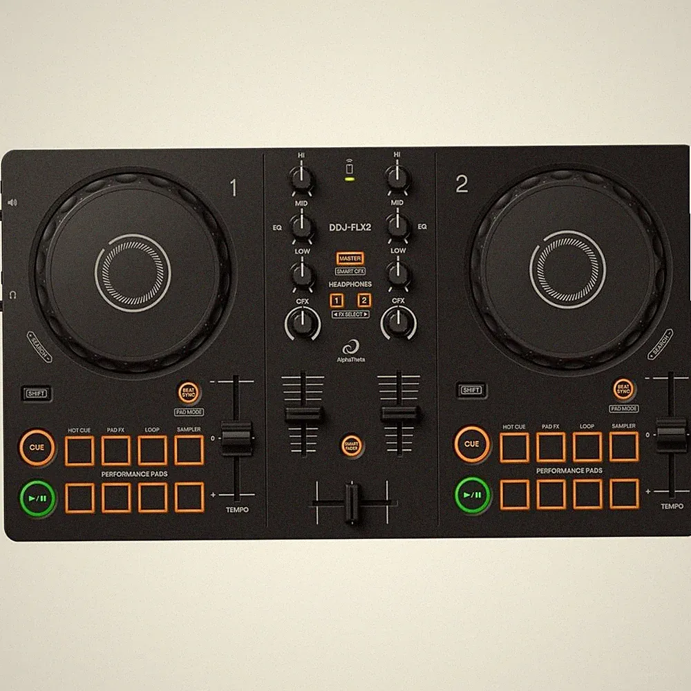 AlphaTheta DDJ-FLX2 DJ Controller for rekordbox, Serato DJ Lite, and djay