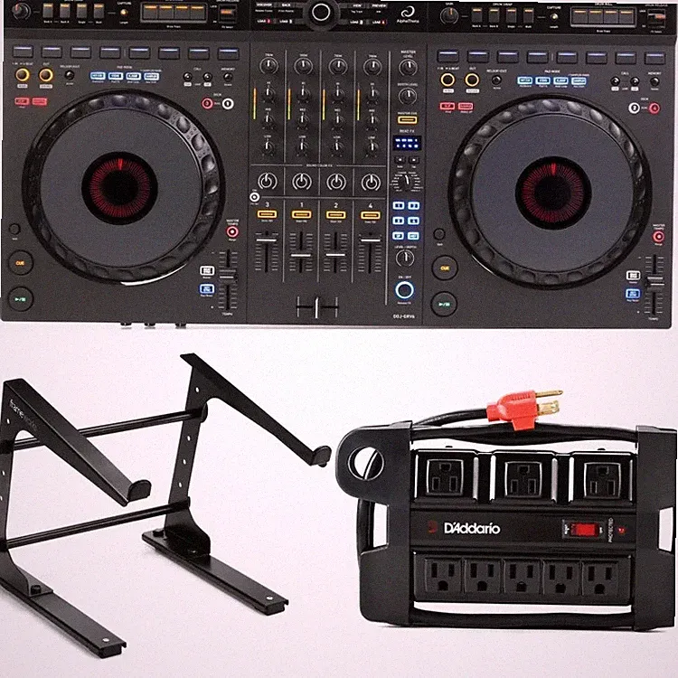 AlphaTheta DDJ-GRV6 4-channel DJ Controller and Laptop Stand Bundle