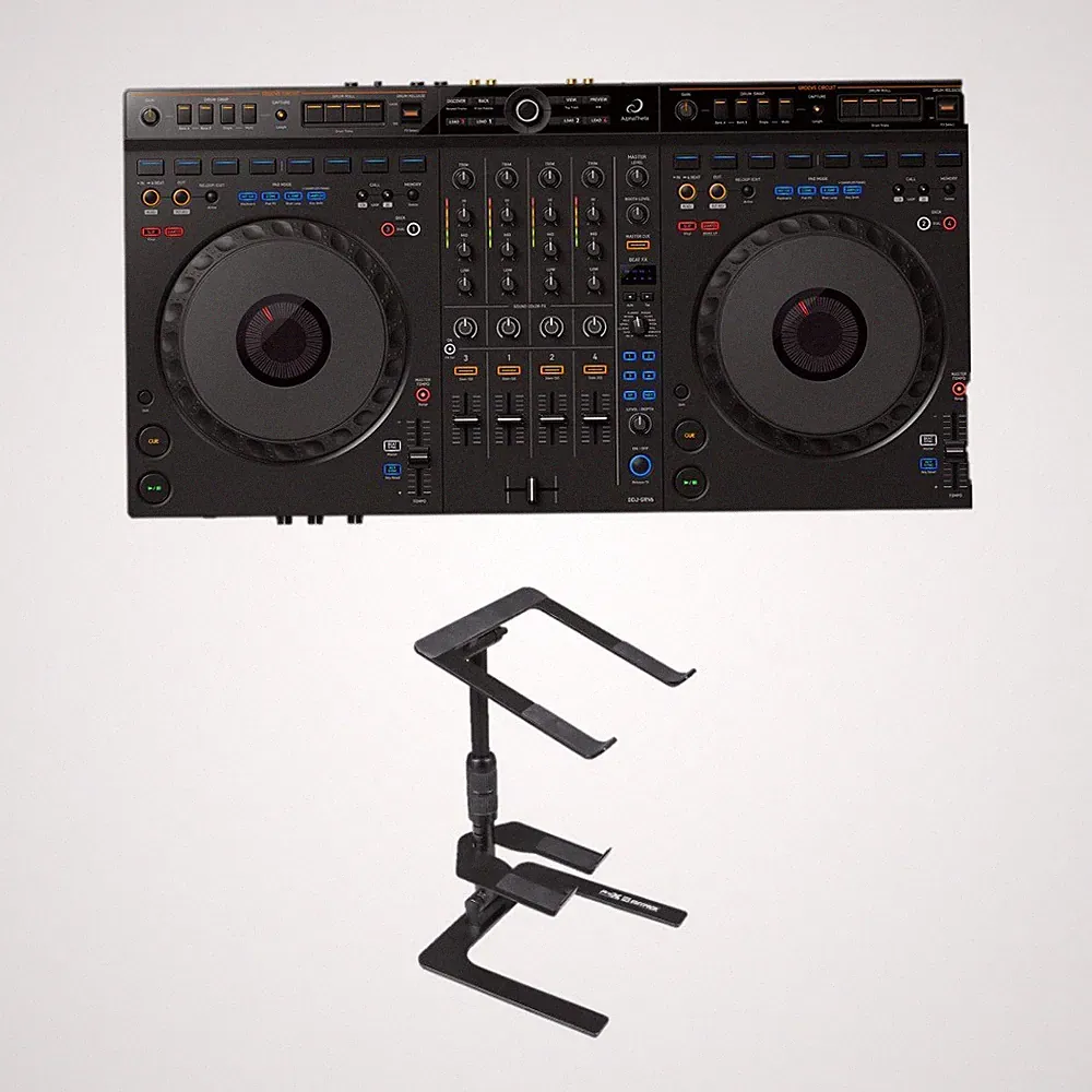 AlphaTheta DDJ-GRV6 4-channel DJ controller + Black Laptop Stand & Bag