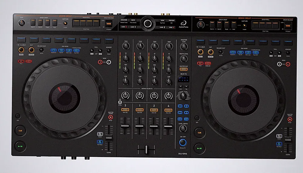 AlphaTheta DDJ-GRV6 4-Channel DJ Controller Groove Circuit Black