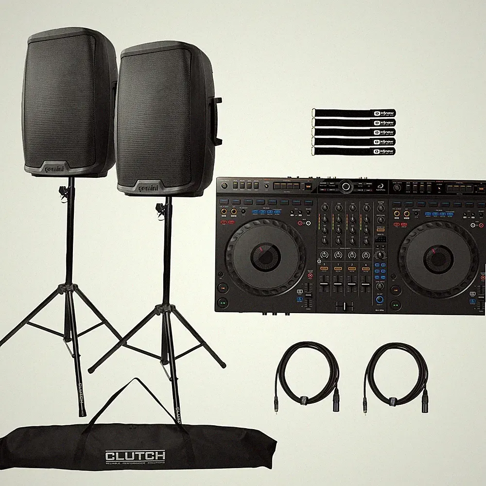 AlphaTheta DDJ-GRV6 4 Channel DJ Controller w 12" Speakers Package