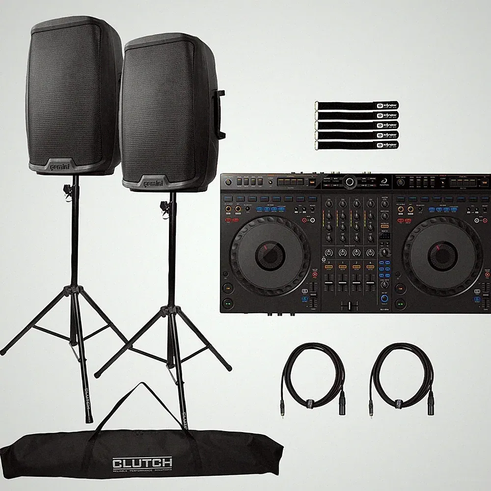 AlphaTheta DDJ-GRV6 4 Channel DJ Controller w 15" Speakers Package