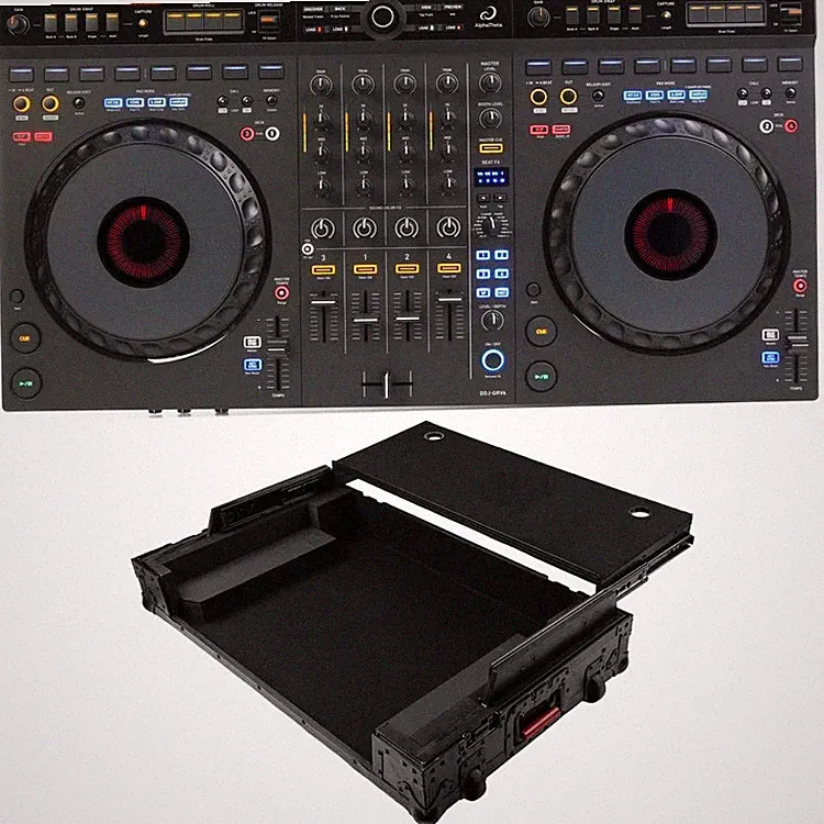 AlphaTheta DDJ-GRV6 4-channel DJ Controller with Upper Deck Flight Case