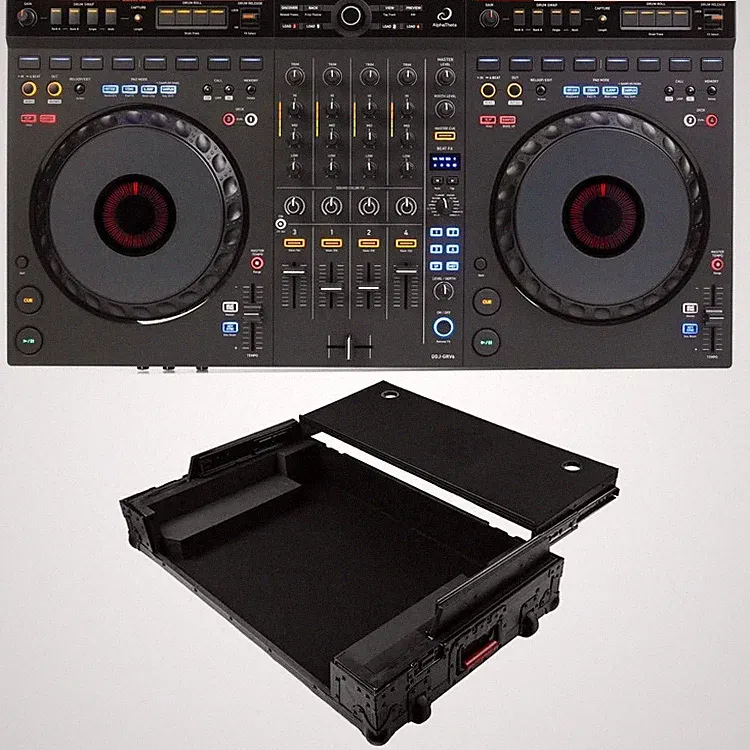 AlphaTheta DDJ-GRV6 4-channel DJ Controller with Upper Deck Flight Case