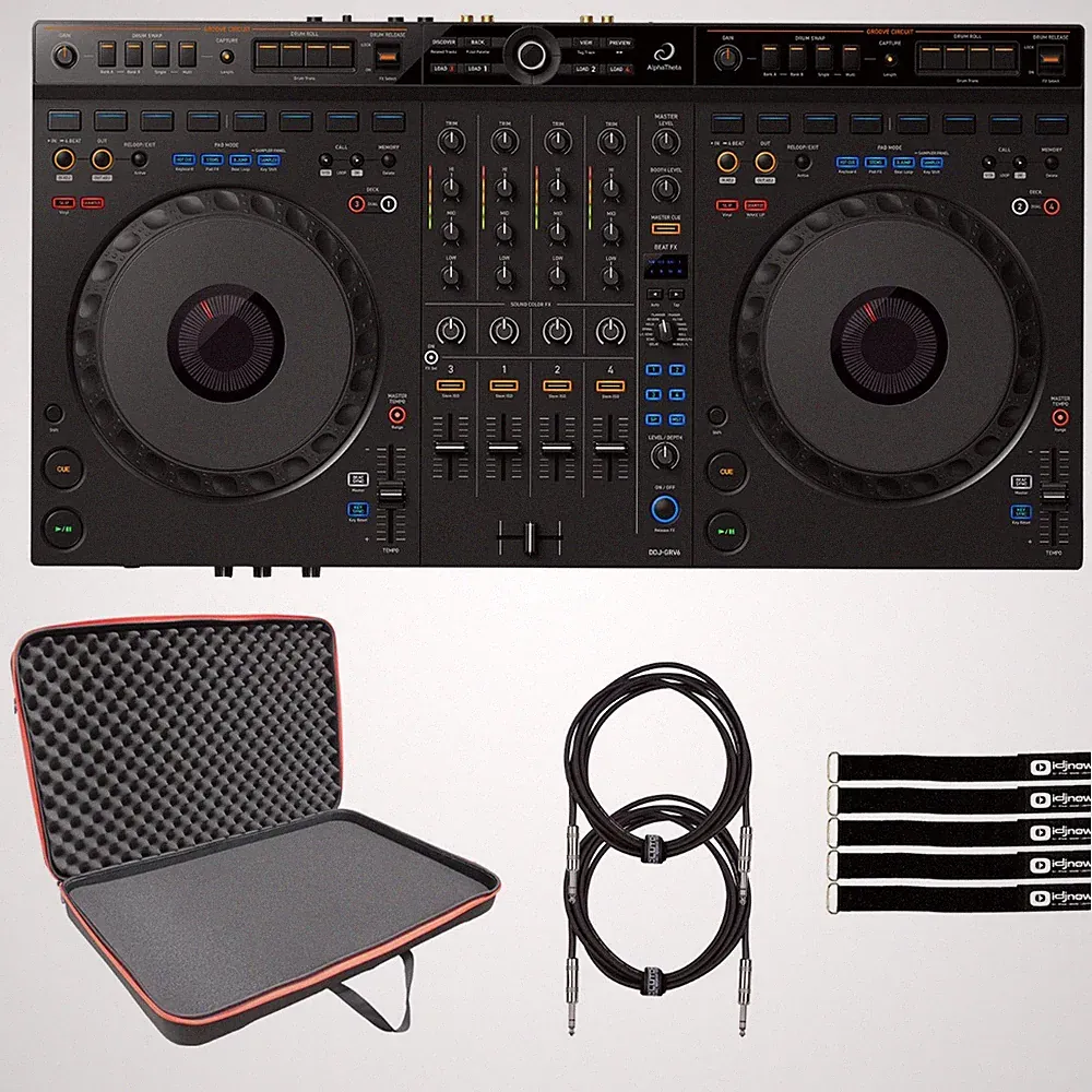 AlphaTheta DDJ-GRV6 4-Channel Stem Serato DJ Controller w Bag Case