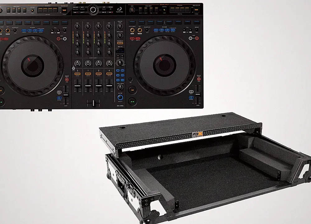 AlphaTheta DDJ-GRV6 DJ controller 4-channel mixer + ProX Flight Style Road Case